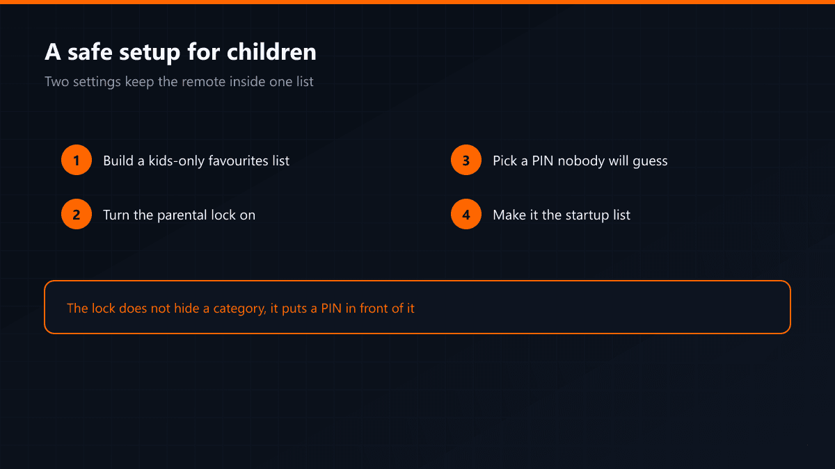 A separate list and lock for children