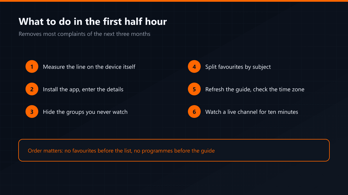 The settings to make on day one