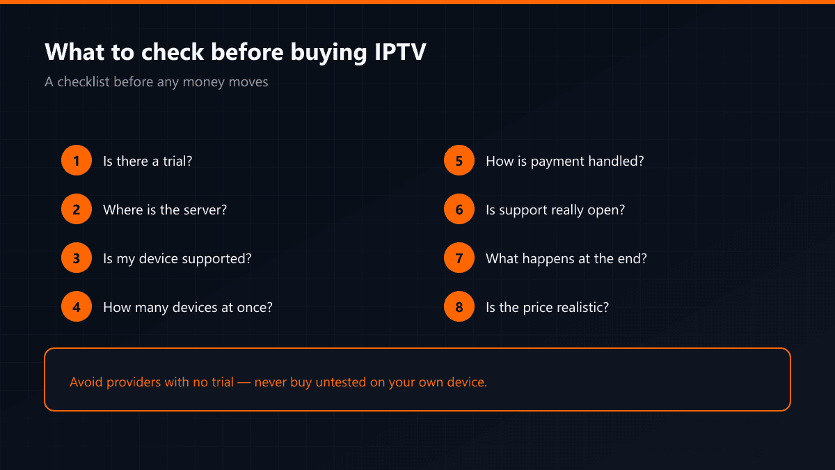 Eight-point checklist for choosing an IPTV provider