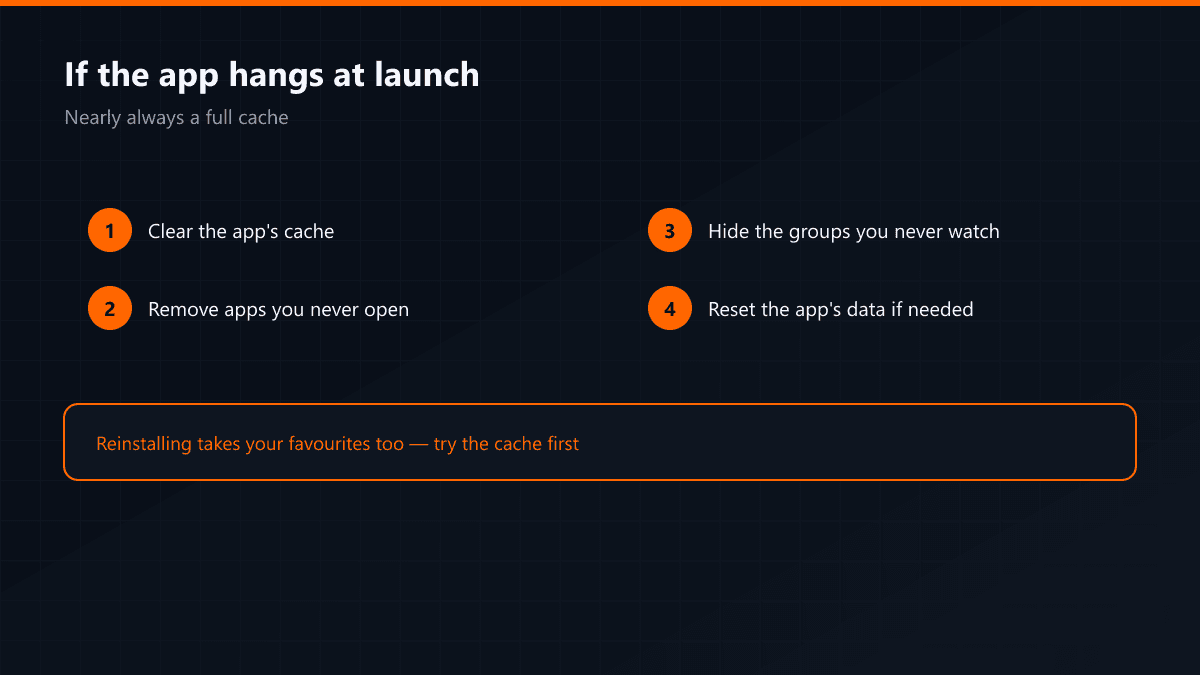 Four steps in order when the app crashes