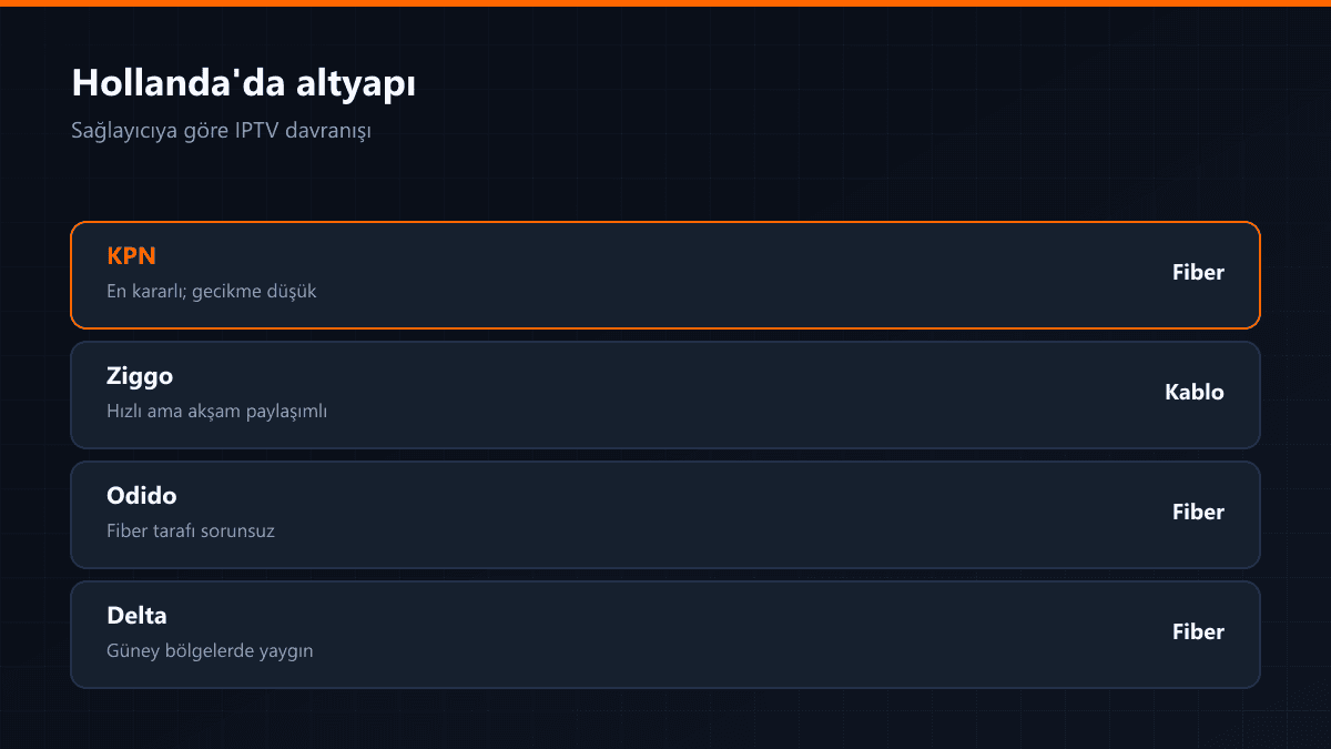 Hollanda'da internet altyapısı ve IPTV sunucu seçimi